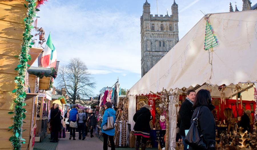 Exeter Christmas Market on Cathedral Green Visit South Devon
