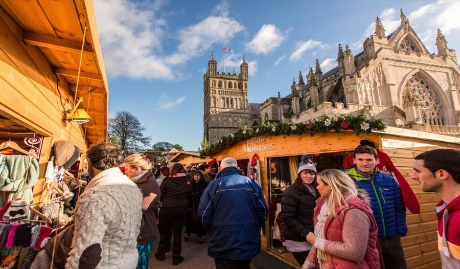 Exeter Christmas Market on Cathedral Green Visit South Devon